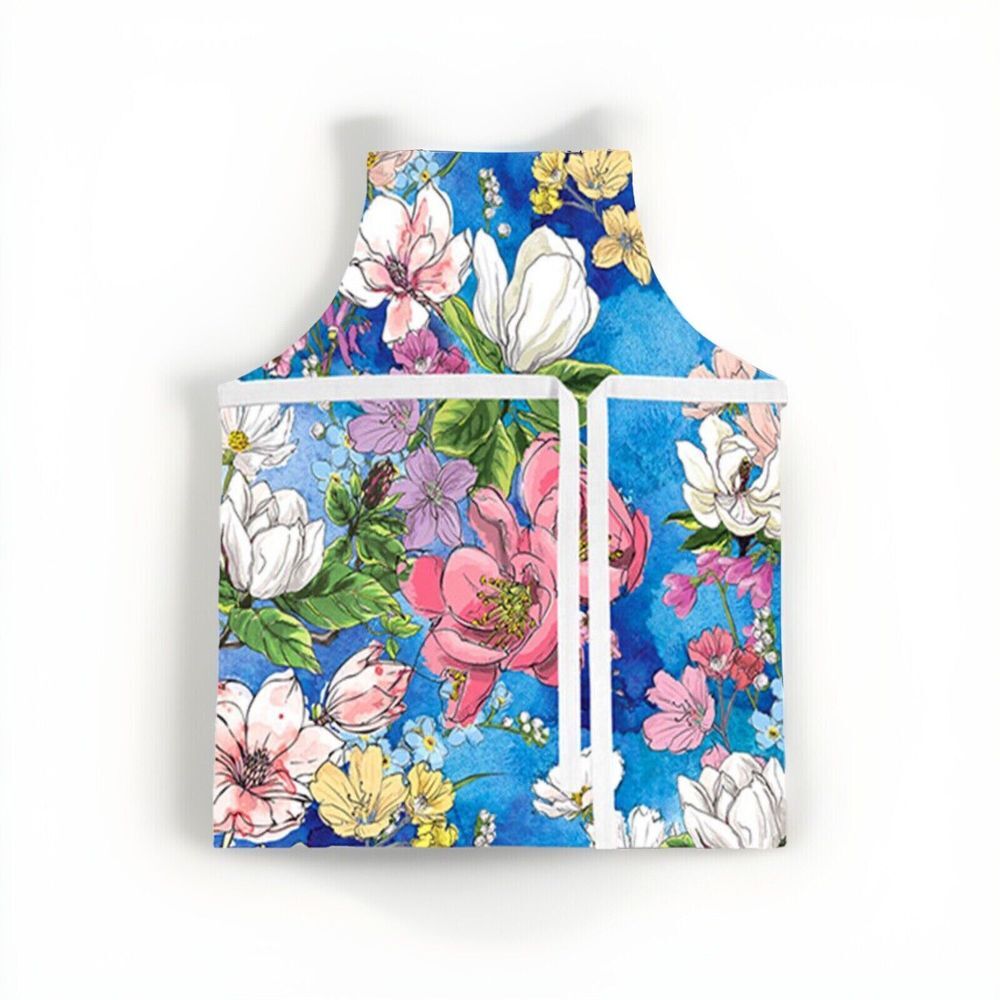 Michel Design Works Chef's Cotton Apron Magnolia‎ Floral Pattern NWT